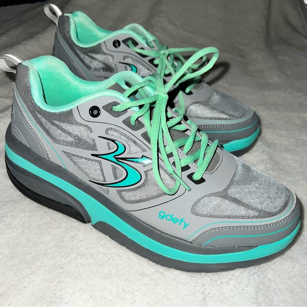 Gravity Defyer Gdefy Sneakers Shoes Gray Green Women's Size 10.5